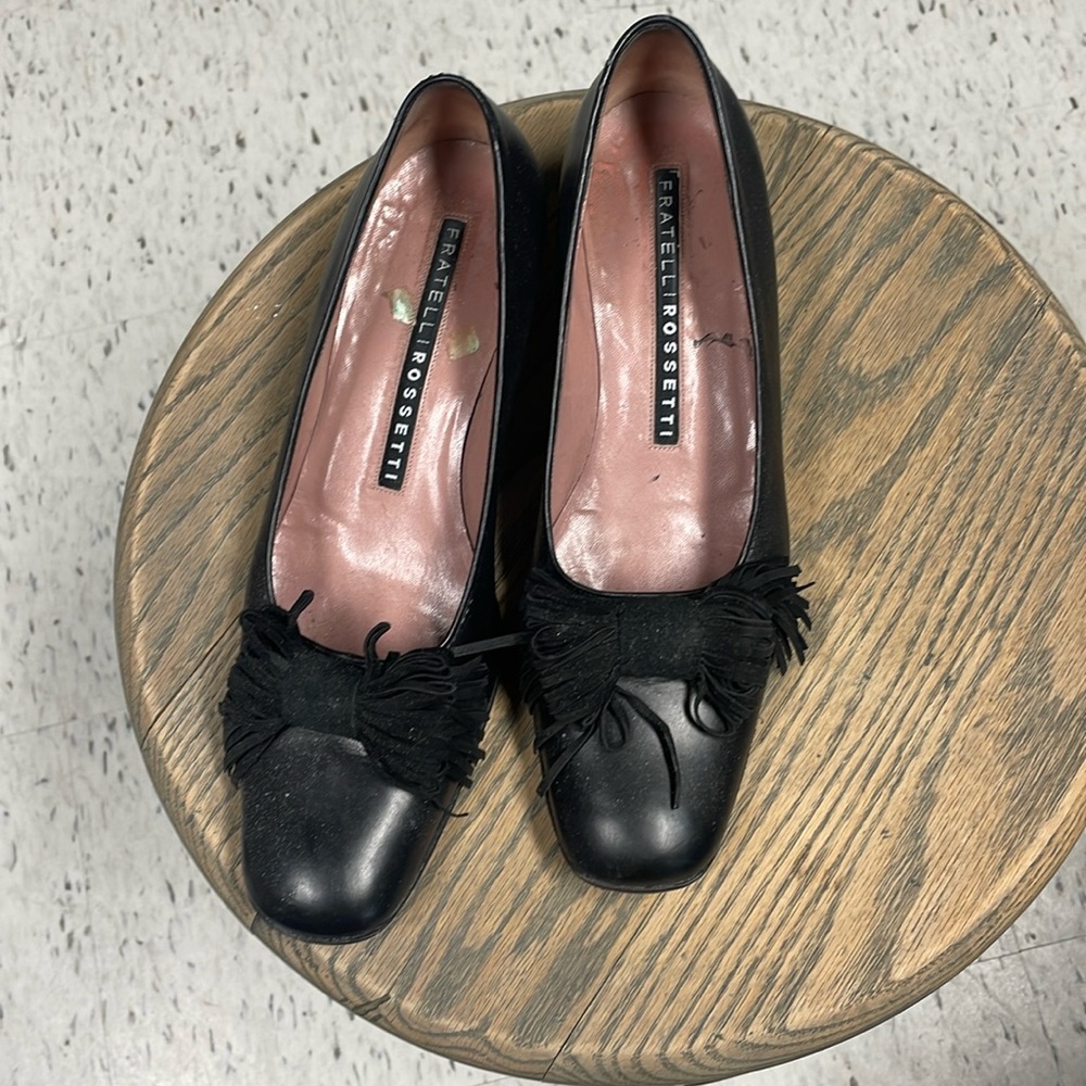 Black Fratelli Rossetti kitten heels